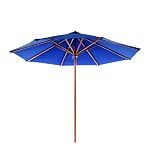All Things Cedar TU90 Teak Umbrella White