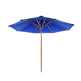 All Things Cedar TU90 Teak Umbrella, Green