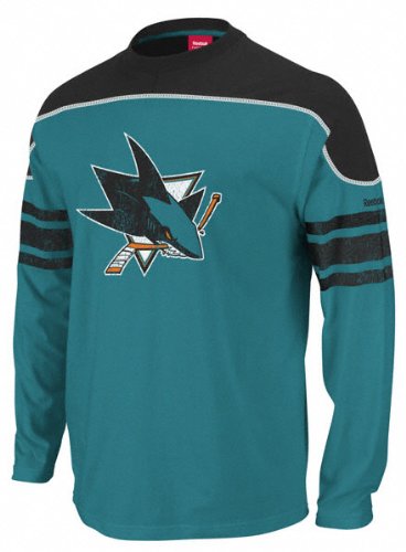 Reebok San Jose Sharks Shootout Long Sleeve T-Shirt Medium