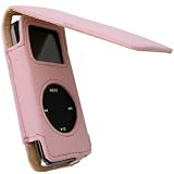 Eforcity Pink Leather Case w/ Cover for iPod nano 2GB / 4GB BONUS Screen Protector!!