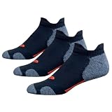 ASICS Hydrology Double Tab Low Cut Running Sock (3-Pack) (Black/Red,Large)