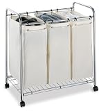 0rganize It All 3 Section Garment Rolling Rack Laundry Sorter