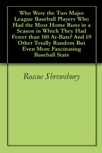 Who Were the Two Major League Baseball Players Who Had the Most Home Runs in a Season in Which They Had Fewer than 100 At-Bats? And 69 Other Totally Random But Even More Fascinating Baseball Stats
