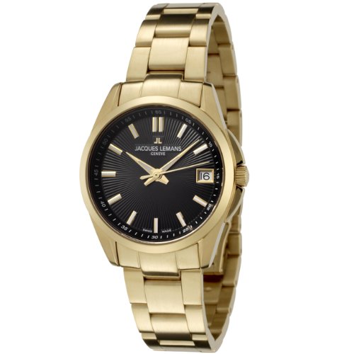 Jacques Lemans Women's GU190J Geneve Collection Tempora Gold Ion-Plated Stainless Steel Watch