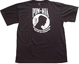MILITARY GEAR - POW MIA - Black T-shirt