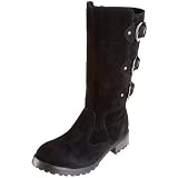 1.4.3. Girl Women's Neopolitan Flat Biker Boot W/ Buckle