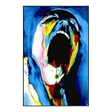 Pink Floyd The Wall Screaming Face Flocked Blacklight Music Poster Print - 23x35