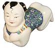 Traditional Oriental porcelain pillow boy - hand painted