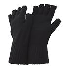FLOSO® Mens Winter Fingerless Gloves