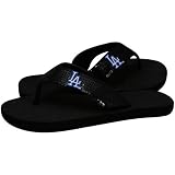 MLB L.A. Dodgers Ladies Black Sequin Strap Flip Flops (9/10)