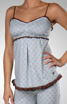41JRortmTZL PJ Salvage Blue Bird Floral Camisole (Blb fc)