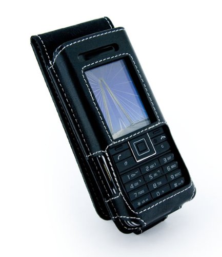 Tuff-Luv napa leather case cover for (Sony Ericsson C902 C902i) - Black