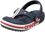 Crocs Crocband Toe Bumper Sandal (Toddler/Little Kid),Navy/Red,6-7 M US Toddler