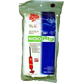 Dirt Devil Type K Vacuum Bag #3-320075-001 - 3 Pack