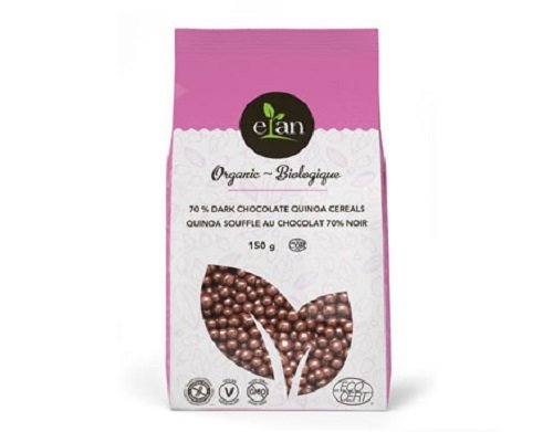 ELAN Organic 70-Percent Dark Chocolate Quinoa Pops, 0.15Kg