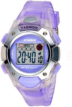 30ATM Water-proof Digital Kids Sport Watches For 7-10 Years Old Boys Girls Purple