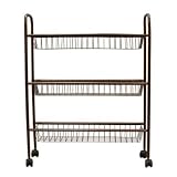 Antique Bronze 3-Tier Storage Cart
