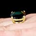 Green CZ Ring - Goldtone