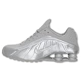 Womens Nike Shox R4 Running Sneakers Metallic Platinum / Wolf Grey 302874-014
