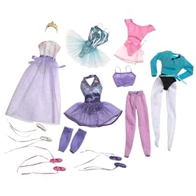 Barbie Ballet 6 Fashion Gift Set - 3 Rehearsal Outfits and 3 Performance Costumes! (2001) by Barbie Ballet 6 Fashion Gift Set