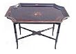 Tray table with removable folding stand, hand painted Sterling Rose design