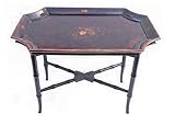 Tray ( removable ) table with stand, Sterling Rose, hand painted, wood