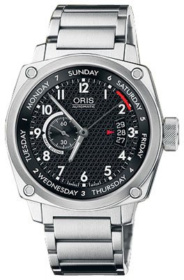 Oris Men's 4164MB BC4 Black Dial Stainless Steel Bracelet Watch