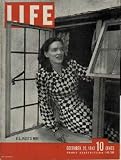 Muriel Stanhope, the pretty English wife of a U.S. fighter pilot who is now a German prisoner of war, was photographed in the window from which she used to watch for her husband to come home from his field after dangerous flights over the Continent. They lived in a small farmhouse near the field. ..... 1943 LIFE Magazine Cover, A0635 *** THIS IS A COVER ONLY / NOT A MAGAZINE ***