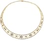 Yellow Gold Plated Sterling Silver Sapphire and Diamond Accent Necklace, 17"
