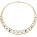 41JS2Izj4SL. SL500 SS75  Yellow Gold Overlay Sterling Silver Sapphire & Diamond Accent Necklace, 18"