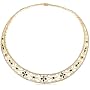 Yellow Gold Overlay Sterling Silver Sapphire & Diamond Accent Necklace, 18"