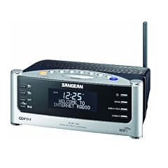 Sangean RCR-7 WF Internetradio (LCD, SD/MMC-Kartenleser) schwarz/silber