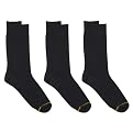 Auro 3pk Ribbed Cotton Socks (6-12.5) - Black