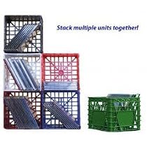Mini Milk Crate - Dark Green (Dark Green) (4.5"H x 5.5"W x 5.5"D)
