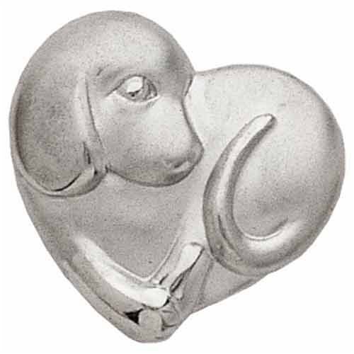14kt White Gold Puppy Love Slide Pendant