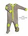 baby deedee Sleepsie Cotton Quilted Footie Pajama, 18-24 months, Khaki/Lime
