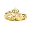Vermeil with Cubic Zirconia Screw Ring