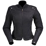 Motorrad Jacke Kurzjacke Tourenjacke Schwarz Damen