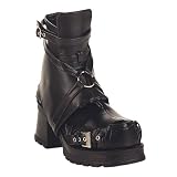 2 1/2 Inch Hot Theatre Costumes Boot Pirate Costume Detachable Ankle Shaft Boot Black