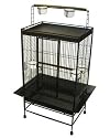 Brand New Parrot Bird Wrought Iron Cage Play-Top On Wheels 32x23x66
