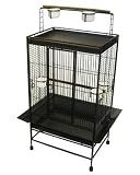 Brand New Parrot Bird Wrought Iron Cage Play-Top 32x23x66-WI32AS