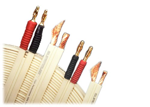 Monster Cable SFLM GP-50 SuperFlat Mini Navajo White Easy-to-Hide Speaker Cable (50 Foot Piece with 4 Prs. Pins)
