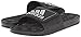 adidas Men's Adissage 2.0 Slides Sandal, Black/Metallic Silver, 9