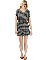 Angel Ditsy Floral Striped Dress with Belt