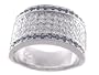 2.10ct 14K. White Gold Sapphire & Diamond Anniversary Ring