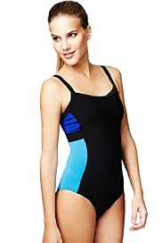 Tummy Control Sporty Colour Block Swimsuit