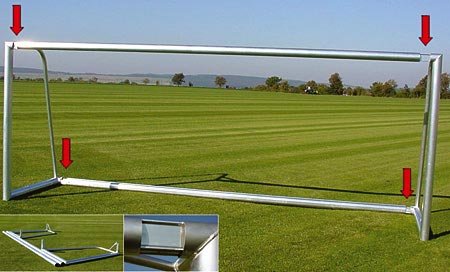 Jugendfußballtor verschweißt