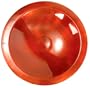 Achla EBB01R Glossy Enamel Bird Bath Basin Brass With Red Finish And Threaded Base Connector