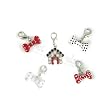 Pet Charms - 5 Dog Charms - collar charms by Pet Jewelry Beverly Hills - Dog Collar Charms with Swarovski Crystals