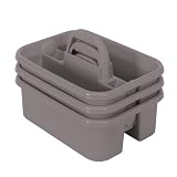 6 Pack Tool Caddy Cleaning Supply Tote GRAY by 